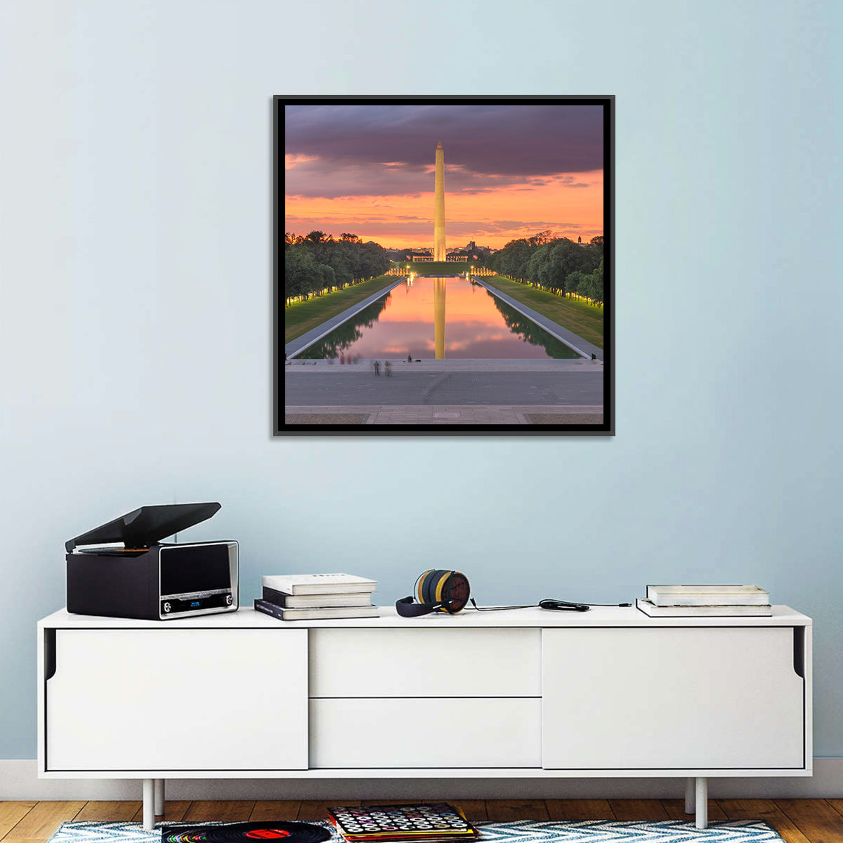 Washington Monument at Dusk Wall Art