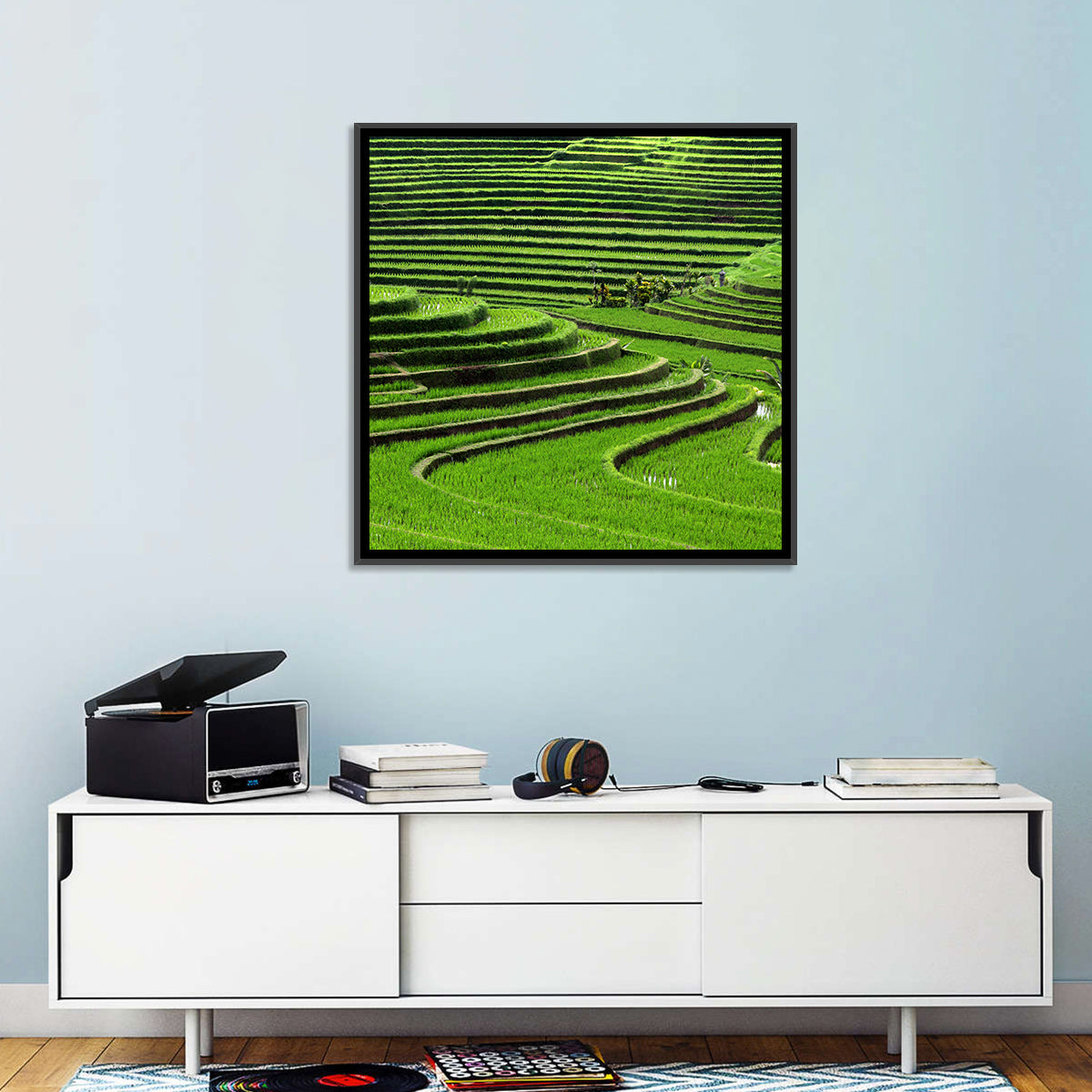 Lush Rice Terraces Wall Art