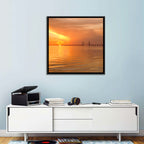Øresund Bridge in Golden Light Wall Art