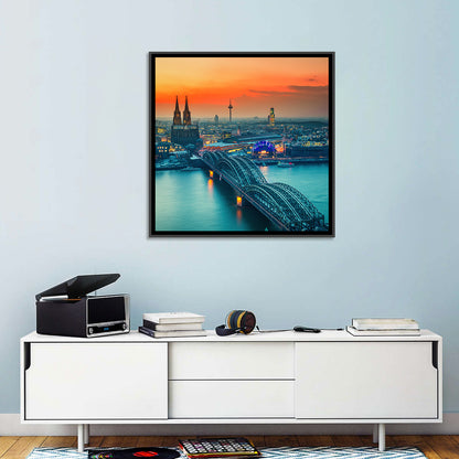 Hohenzollern Bridge at Dusk Wall Art
