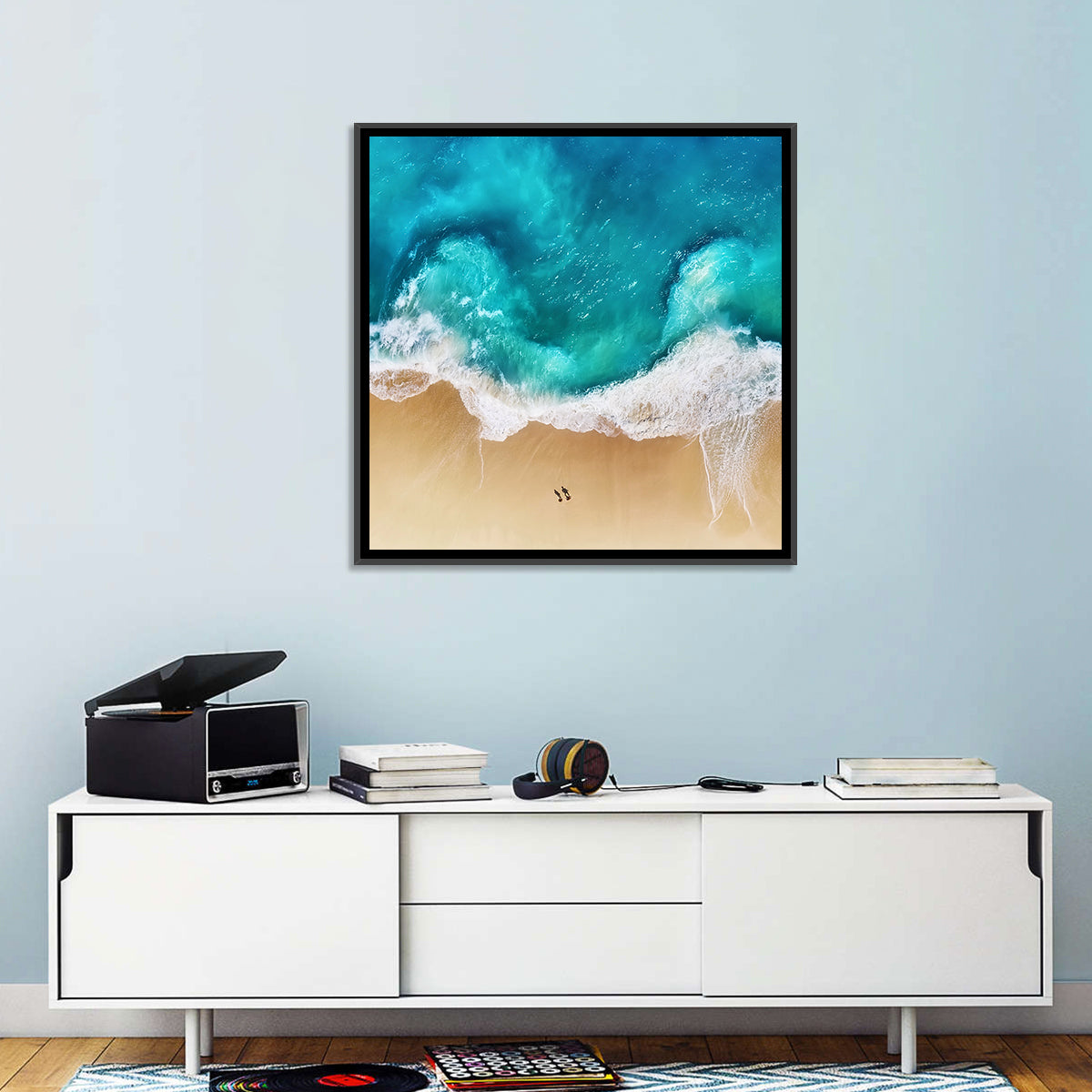 Turquoise Beach Aerial Wall Art