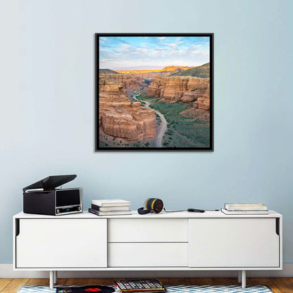 Charyn Canyon at Golden Hour Wall Art