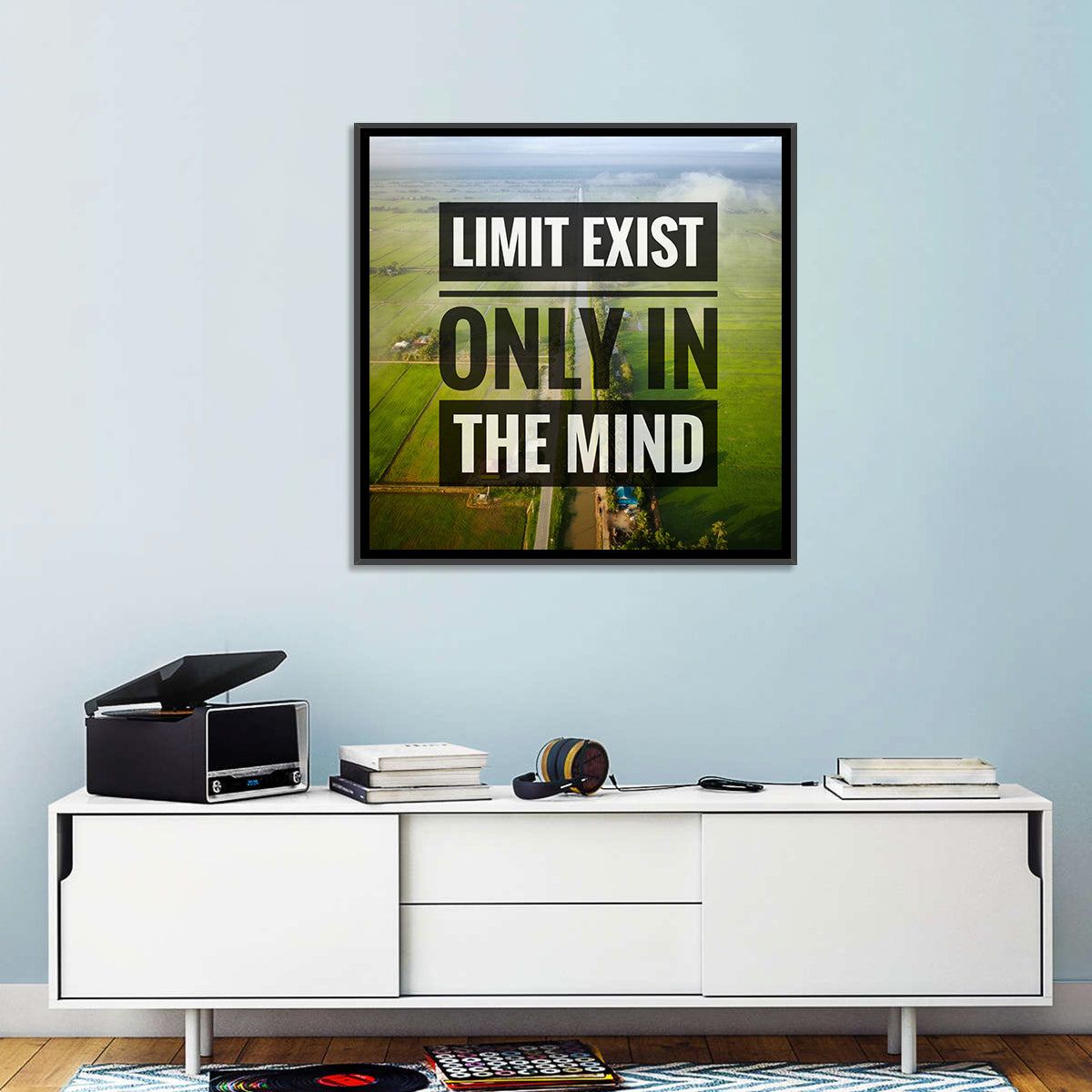 Limits Exist Only in the Mind Wall Art in a room, square