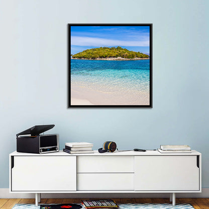 Butrint Turquoise Island Beach Wall Art