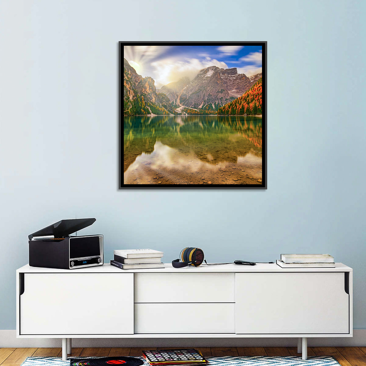 Lago Di Braies Sunrise Wall Art