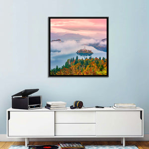 Foggy Bled Lake Wall Art