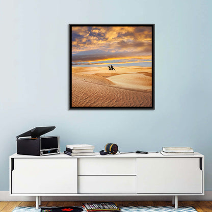 Sahara Camel Rider at Sunset Wall Art