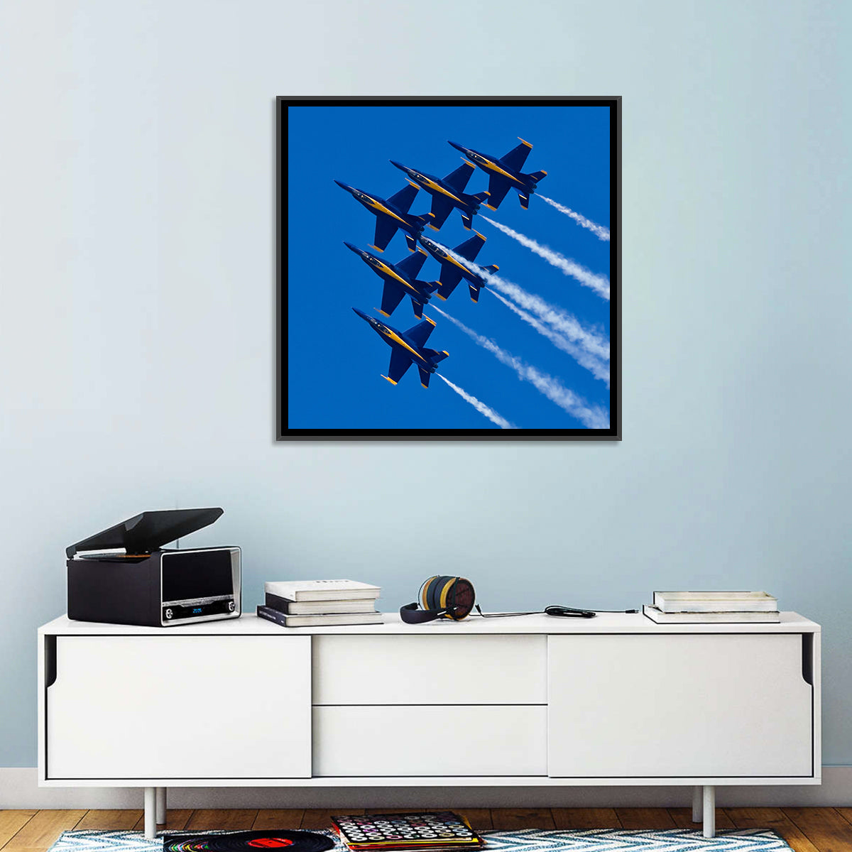 Blue Angels Delta Formation Flyover Wall Art