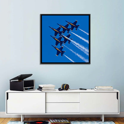Blue Angels Delta Formation Flyover Wall Art