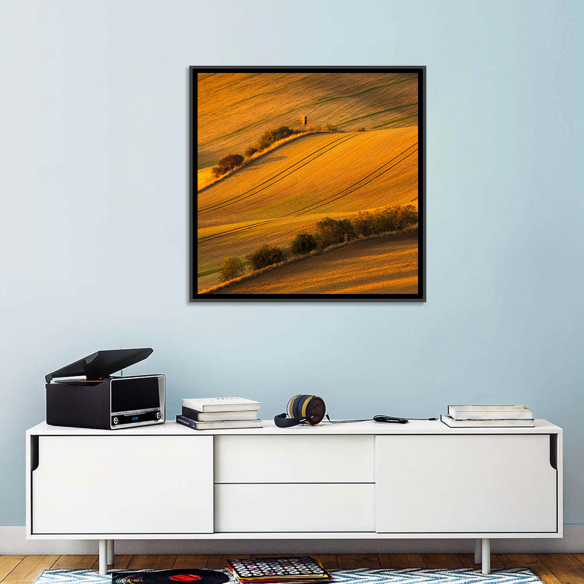 Golden Moravian Farm Tracks Wall Art