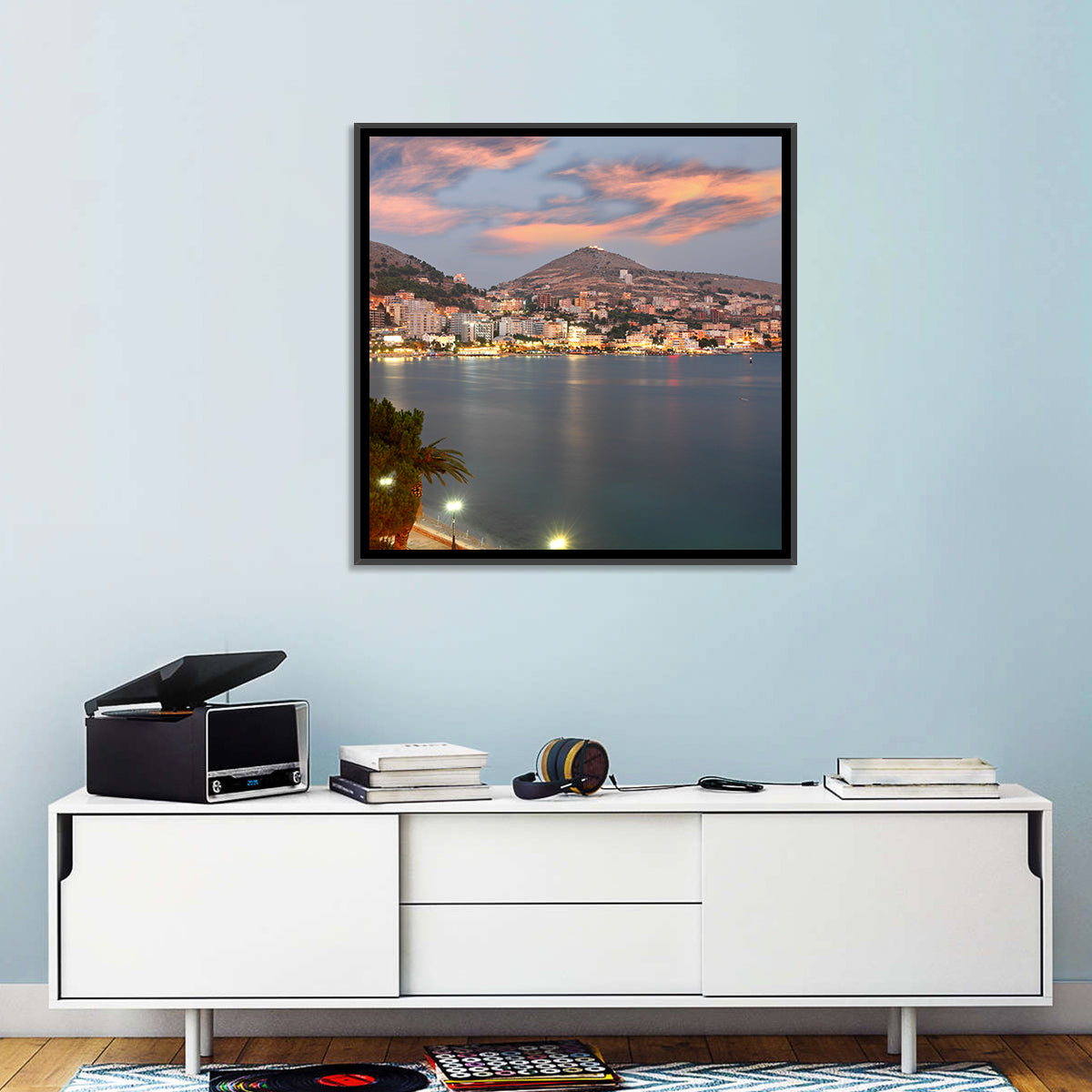 Sarandë Bay at Dusk Wall Art