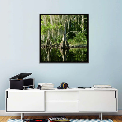 Bald Cypress and Great Blue Heron Wall Art