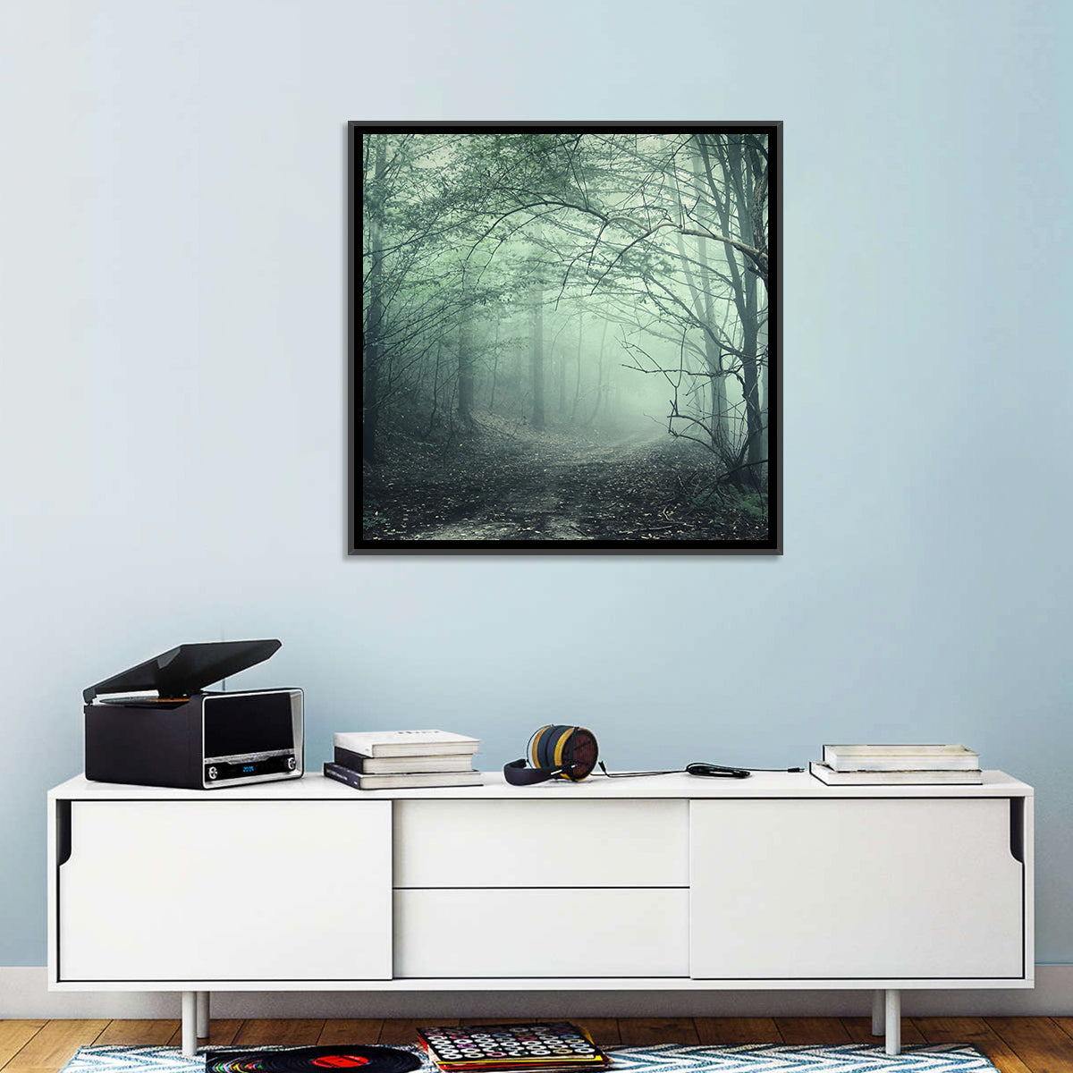 Misty Forest Path Wall Art