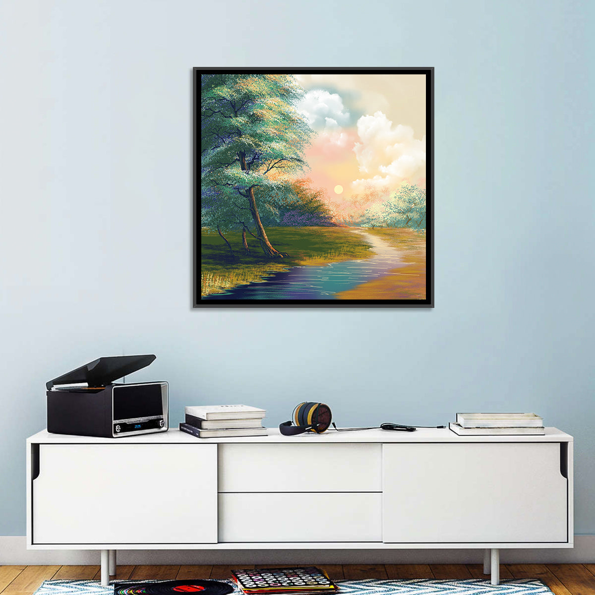 Spring Forest Sunrise Wall Art