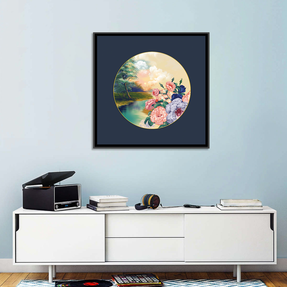 Golden Garden Circle Wall Art