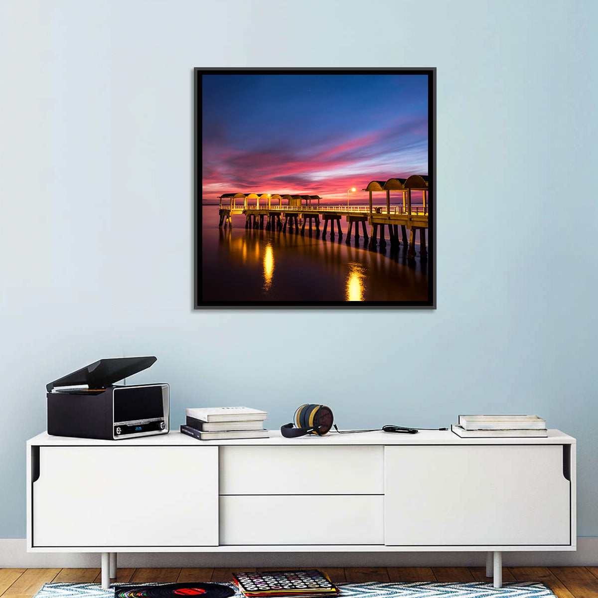 Twilight on Jekyll Island Pier Wall Art