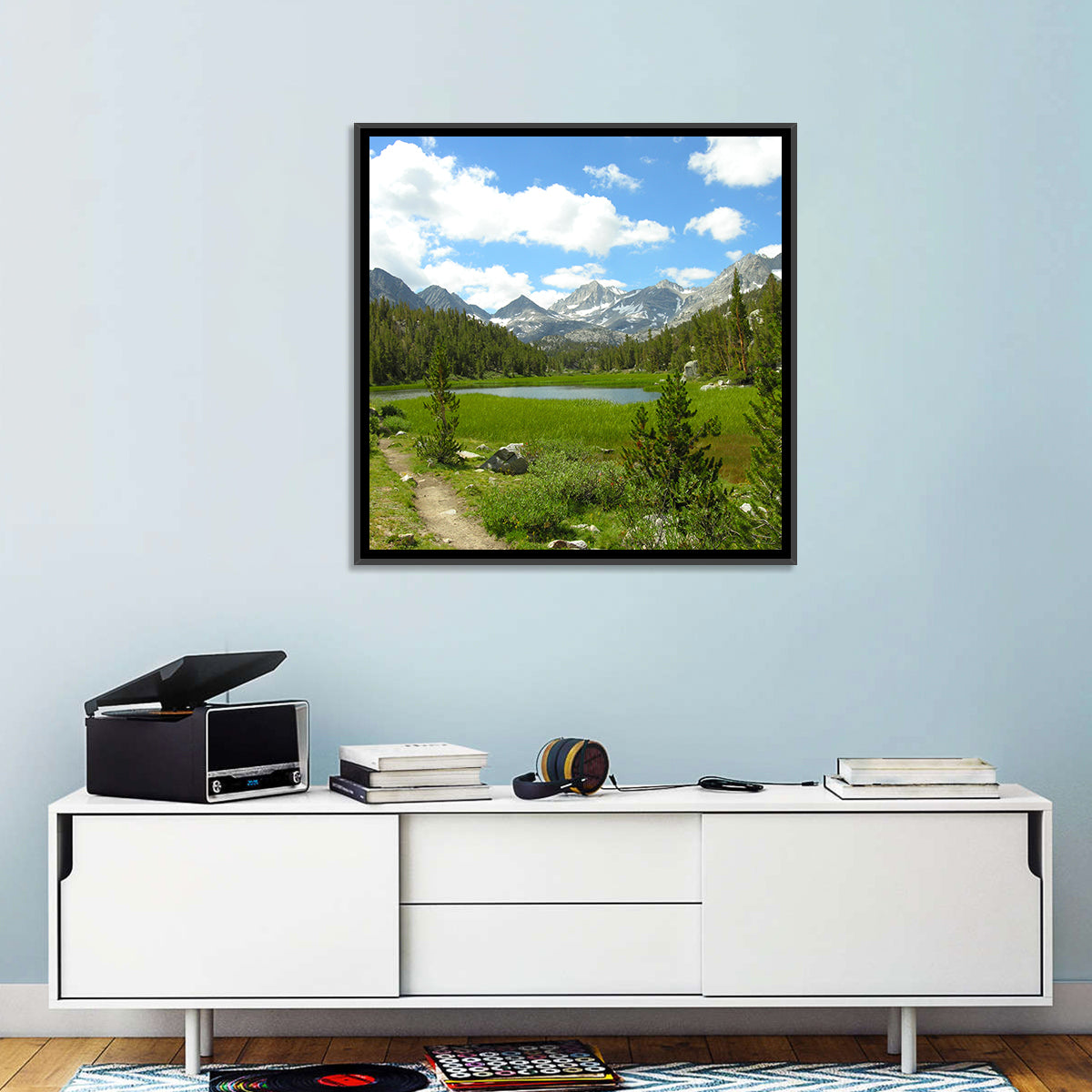 Sierra Nevada Trail to Snow Capped Peaks Wall Art