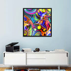 Chromatic Fractal Swirls Wall Art