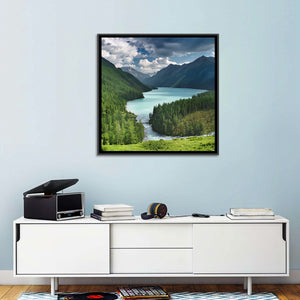 Siberia Woods Mountain Lake Wall Art