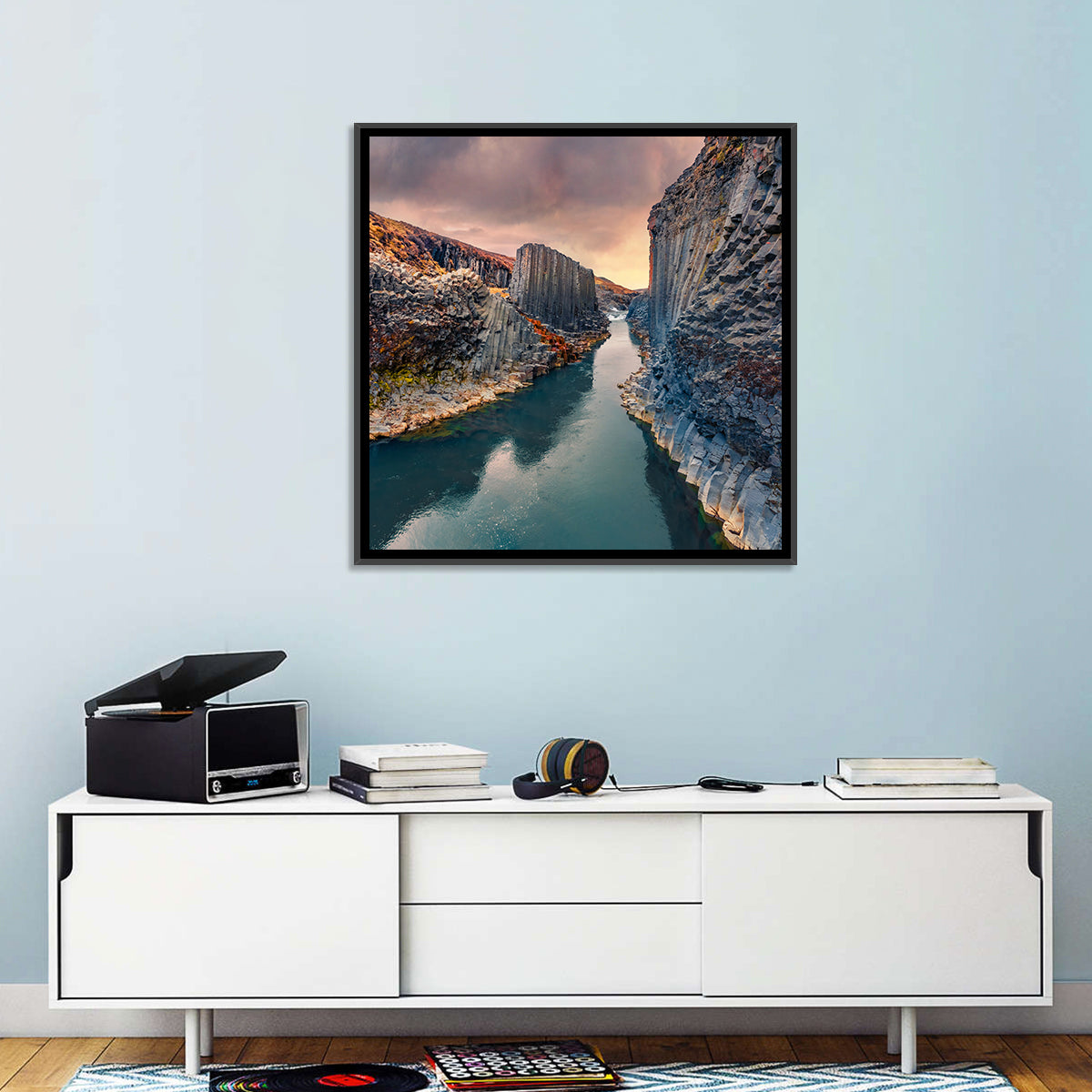Studlagil Canyon at Sunset Wall Art