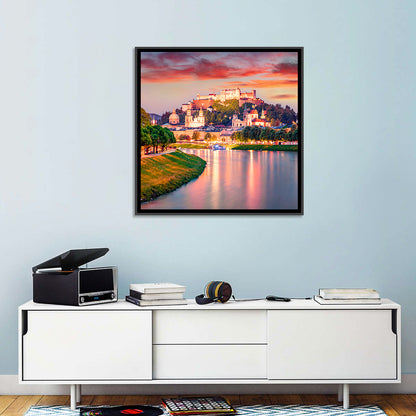 Hohensalzburg Fortress at Sunset Wall Art