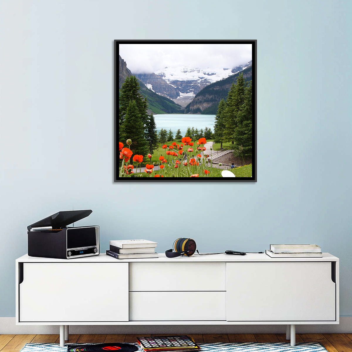 Lake Louise Poppies Wall Art