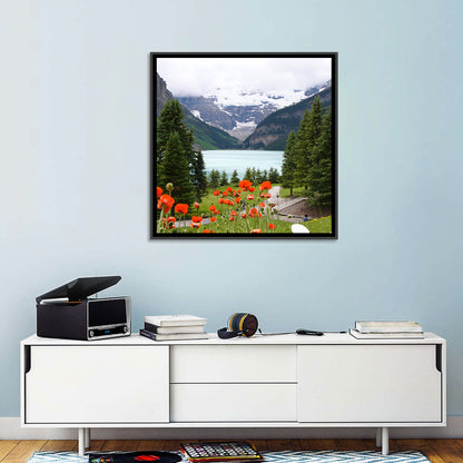 Lake Louise Poppies Wall Art