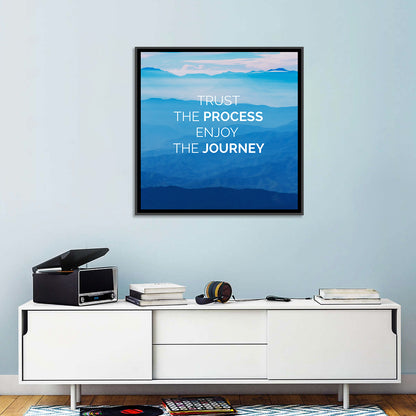 Trust the Process Mountain Layers Wall Art