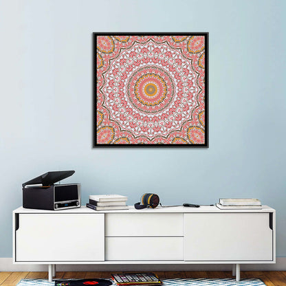 Pink Mosaic Mandala Wall Art