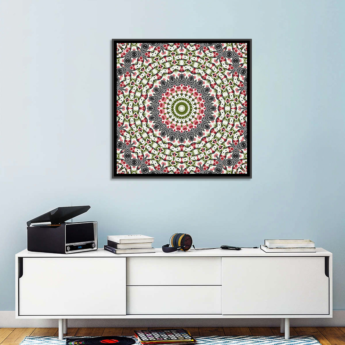 Cherry Mosaic Mandala Wall Art