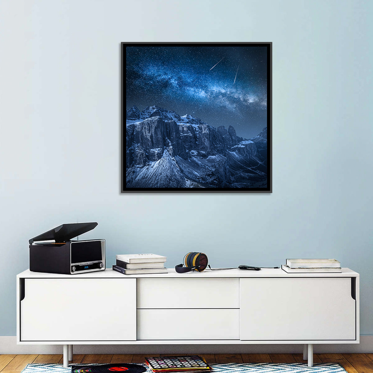 Milky Way Over Snowy Dolomites Wall Art
