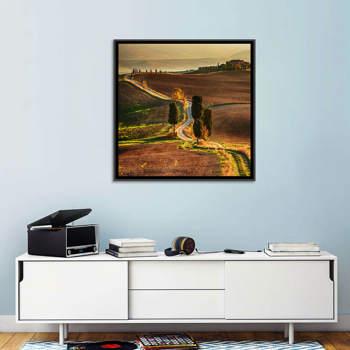 Val D’orcia Winding Golden Road Wall Art