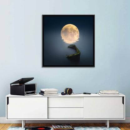 Moonlit Shipwreck Reflection Wall Art