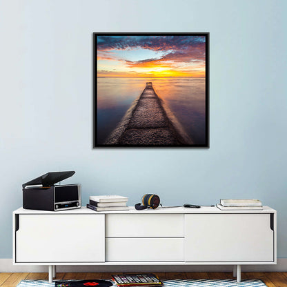 Stone Pier to Glowing Horizon Wall Art