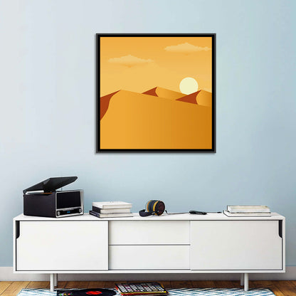 Sunset Over Sand Dunes Wall Art