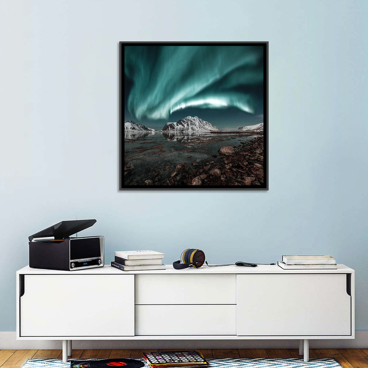 Lofoten Aurora Reflection Wall Art