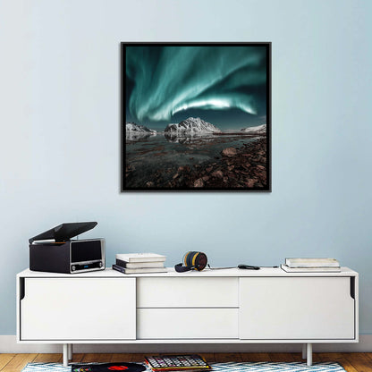 Lofoten Aurora Reflection Wall Art