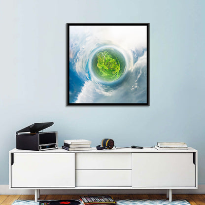 Spherical Forest from Space Wall Art