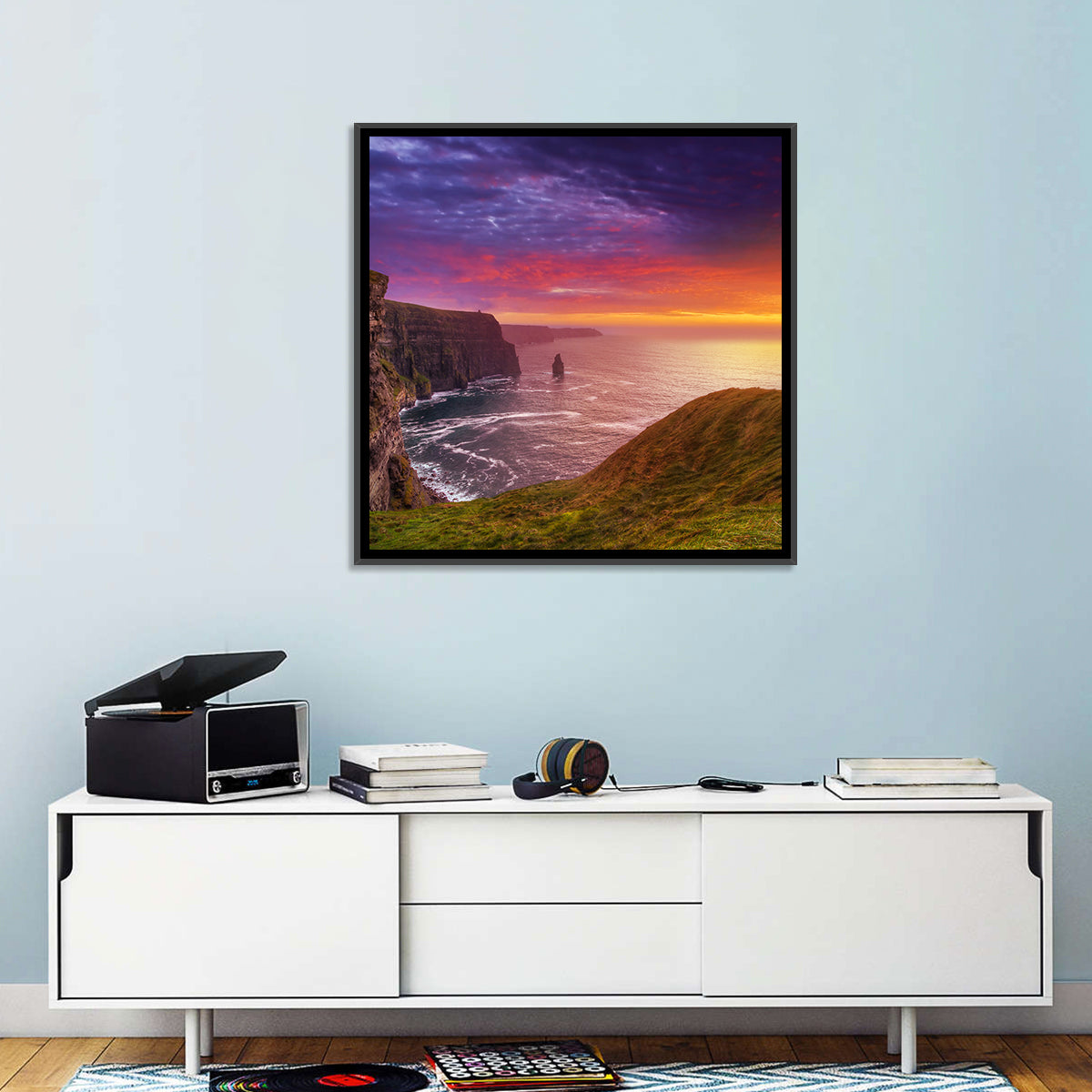 Cliffs of Moher Sea Stack at Sunset Wall Art