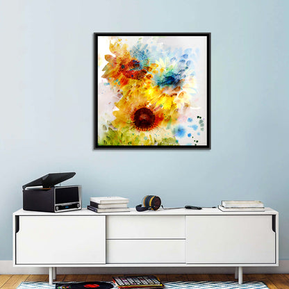 Watercolor Sunflower Trio Wall Art