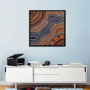 Aboriginal Style River Wall Art