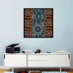 Concentric River Dot Painting Wall Art