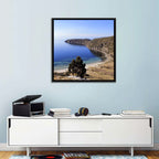 Titicaca Cliffs and Turquoise Water Wall Art