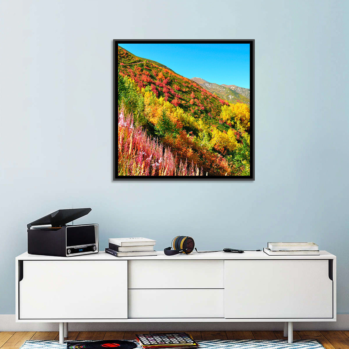 Svaneti Autumn Mountain Landscape Wall Art