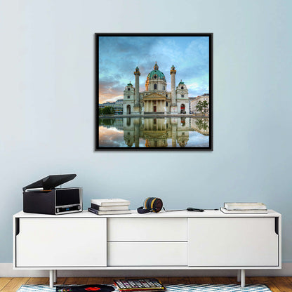Karlskirche at Golden Hour Wall Art