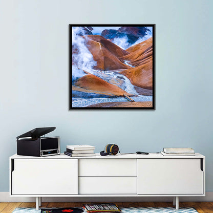 Geothermal Valley with Footbridge Wall Art
