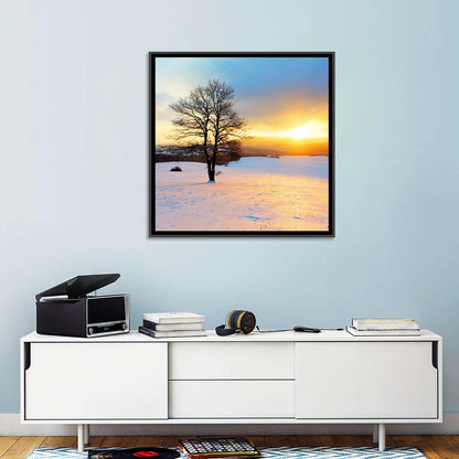 Snowy Winter Sunrise Wall Art
