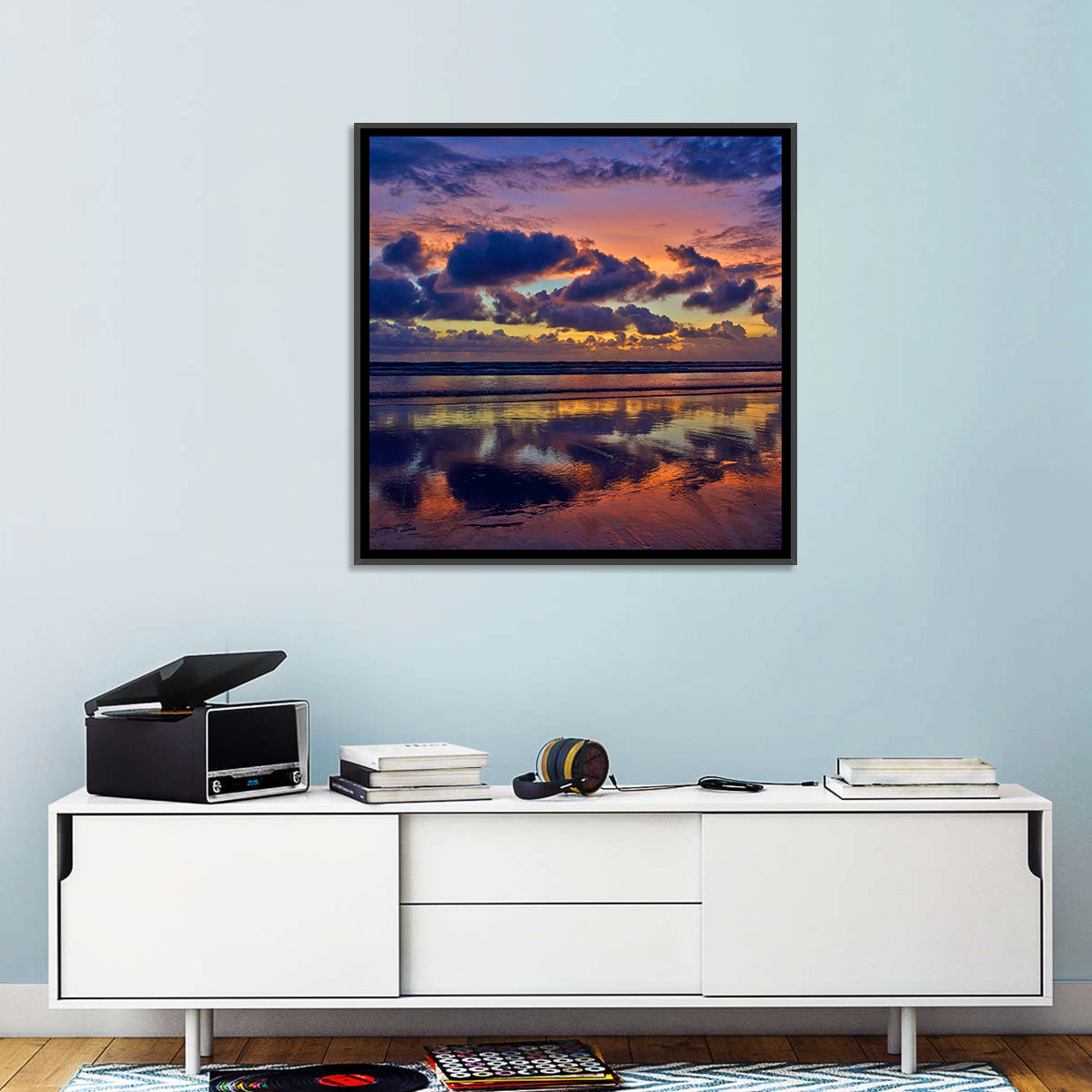 Dusk Beach Reflections Wall Art