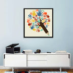 Handprint Tree Illustration Wall Art