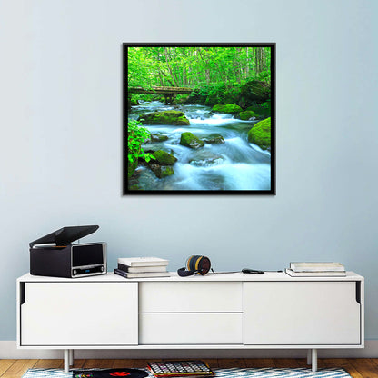Mossy Forest Stream Wall Art